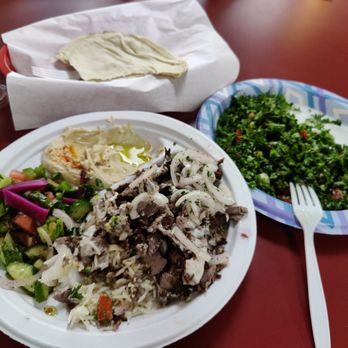 MAZAYA - Beef shawarma and tabbouloli salad - Mediterranean Near Me - La Mirada, California