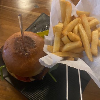 Modish - Salmon burger & fries - Tacos Near Me - Atlanta, Georgia