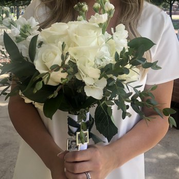 Edwards Floral Design - White Rose Nosegay - Florists Near Me - Mckinney, Texas Edwards Floral Design - White Rose Nosegay - Florists Near Me - Mckinney, Texas