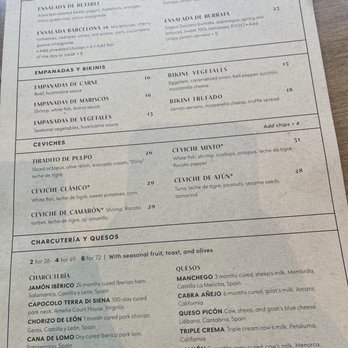 Suspiro - Menu - Spanish Near Me - San Jose, California