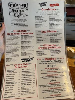 Menu photo 1 Gillespie Field Cafe El Cajon, CA