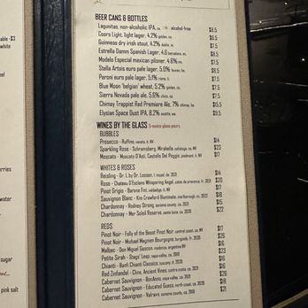 Prime 141 - Beer and wine menu - Steakhouses Near Me - Enterprise, Nevada