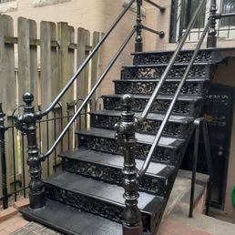 Banks did a phenomenal job of repairing and restoring these antique stairs and fence back to their original beauty! Banks did a phenomenal job of repairing and restoring these antique stairs and fence back to their original beauty!