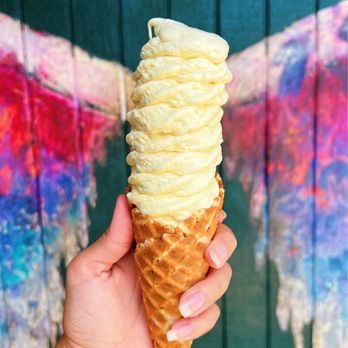 Sweet As - Coconut ice cream blended with lilikoi with a handmade waffle cone - Desserts Near Me - Haleiwa, Hawaii Sweet As - Coconut ice cream blended with lilikoi with a handmade waffle cone - Desserts Near Me - Haleiwa, Hawaii