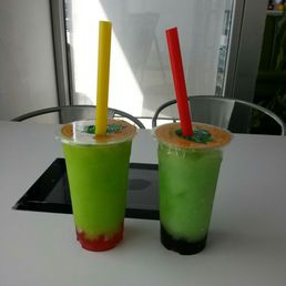 Green apple bubble tea Green apple bubble tea