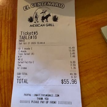 El Centenario Mexican Grill & Bar - almost $60 for lunch for 3 people. - Mexican Near Me - Pennington Gap, Virginia El Centenario Mexican Grill & Bar - almost $60 for lunch for 3 people. - Mexican Near Me - Pennington Gap, Virginia