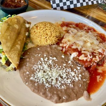 Emiliano's Mexican Restaurant - My ground beef taco with enchilada combo - Mexican Near Me - San Diego, California Emiliano's Mexican Restaurant - My ground beef taco with enchilada combo - Mexican Near Me - San Diego, California