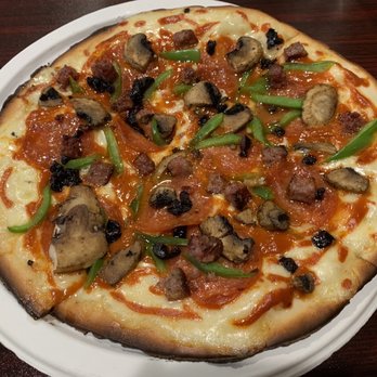 PJ's Pizza - Gluten-free #2 was yum! 7" Sausage, pepperoni, mushrooms, bell peppers, black olives - Pizza Near Me - San Mateo, California PJ's Pizza - Gluten-free #2 was yum! 7" Sausage, pepperoni, mushrooms, bell peppers, black olives - Pizza Near Me - San Mateo, California