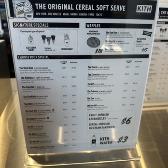 KITH Treats - Menu - Ice Cream & Frozen Yogurt Near Me - Brooklyn, New York
