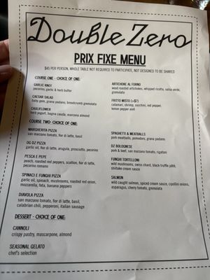 Menu photo 2 Double Zero Atlanta, GA Menu photo 2 Double Zero Atlanta, GA