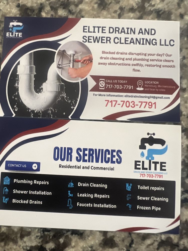 Slide of Elite Drain and Sewer Cleaning