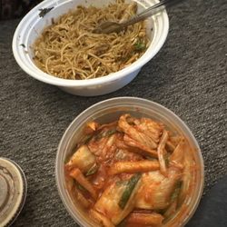 Sakura Asian Express - Singapore Rice Noodles, side of Kimchi.