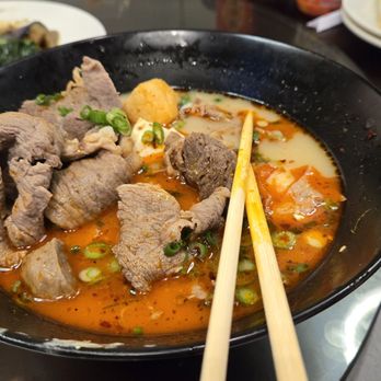 Daly Buffet - Mala Tang. Literally just the bone broth mixed with some chilli oil on the bottom. - Buffets Near Me - Daly City, California Daly Buffet - Mala Tang. Literally just the bone broth mixed with some chilli oil on the bottom. - Buffets Near Me - Daly City, California