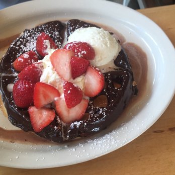 Morgans Restaurant - Chocolate Dipped Waffle Brunch - New American Near Me - Miami, Florida
