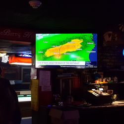 Backstreet Tavern - Two 50" TVs over the bar and one crazy-assed bartender.