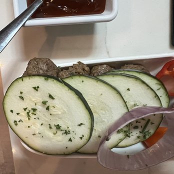 The Melting Pot - Zucchini, onions, peppers, and vegan meatballs - Fondue Near Me - Pittsburgh, Pennsylvania The Melting Pot - Zucchini, onions, peppers, and vegan meatballs - Fondue Near Me - Pittsburgh, Pennsylvania