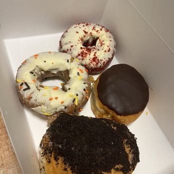 Donut Hole Bakery Cafe - Boston cream, red velvet, pumpkin cream cheese, and cookies and cream donuts. - Donuts Near Me - Destin, Florida Donut Hole Bakery Cafe - Boston cream, red velvet, pumpkin cream cheese, and cookies and cream donuts. - Donuts Near Me - Destin, Florida