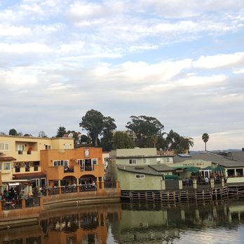 Margaritaville - View of the esplanade and Margharitaville from the bridge - Seafood Near Me - Capitola, California