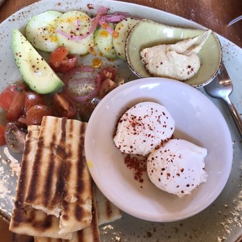Madison - Mediterranean Breakfast- 4/5; I miss feta cheese! But the pita bread was toasty perfection. The eggs were cold. - Italian Near Me - San Diego, California