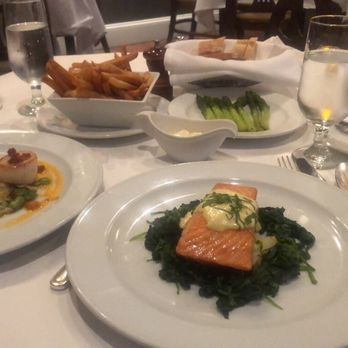 Union League - Salmon, scallops and asparagus - French Near Me - New Haven, Connecticut