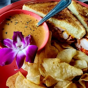 Bar Fly Safety Harbor - Lobster grilled cheese with lobster bisque. - Seafood Near Me - Safety Harbor, Florida