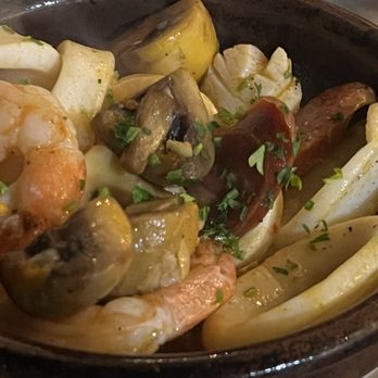 Papa's Tapas - Shrimp, calamari, scallop & chorizo in spicy sauce, very tasty. - Spanish Near Me - Delray Beach, Florida Papa's Tapas - Shrimp, calamari, scallop & chorizo in spicy sauce, very tasty. - Spanish Near Me - Delray Beach, Florida