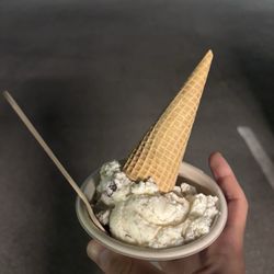 Turned N Churned - S'mores ice cream with a cone