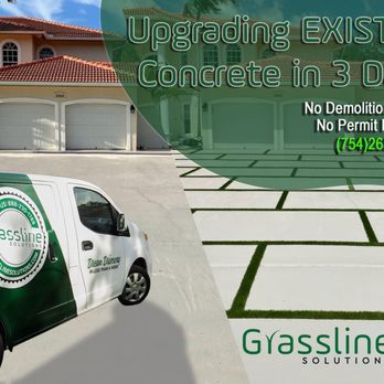 Grassline Solutions - a van parked in front of a house - General Contractors Near Me - Plantation, Florida