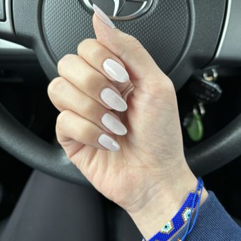 Nuluk Nail Design - Light pink blush gel manicure ($40)  My actual nails - Nail Salons Near Me - Riverside, California