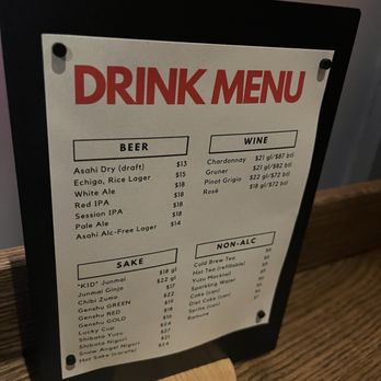 Saru Handroll Bar - Drink menu - Sushi Bars Near Me - San Francisco, California Saru Handroll Bar - Drink menu - Sushi Bars Near Me - San Francisco, California