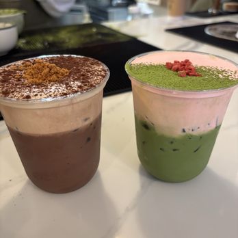 Origin Lab Coffee & Matcha - Midnight Mocha Cloud + Matcha Strawberry Nimbus - Coffee & Tea Near Me - San Francisco, California
