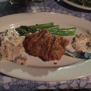Water's Edge - Downtown country fried fillet mignon! Mashed potatoes, fresh asparagus, but they swear of gravy.. delicious!!! - Seafood Near Me - Mount Pleasant, South Carolina Water's Edge - Downtown country fried fillet mignon! Mashed potatoes, fresh asparagus, but they swear of gravy.. delicious!!! - Seafood Near Me - Mount Pleasant, South Carolina