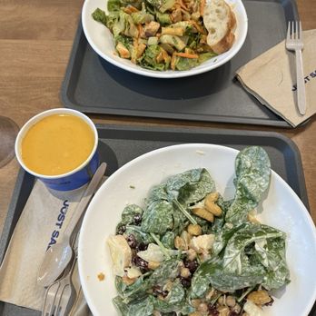 Just Salad - Thai Chicken Crunch, Small Pumpkin Bisque, Chicken Caesar - Salad Near Me - Coral Springs, Florida Just Salad - Thai Chicken Crunch, Small Pumpkin Bisque, Chicken Caesar - Salad Near Me - Coral Springs, Florida