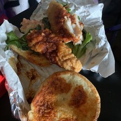 MrBeast Burger - The spicy chicken sandwich and "grilled" cheese