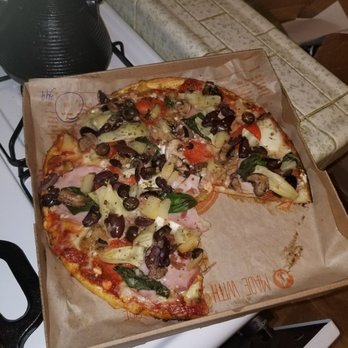 Blaze Pizza - pepperoni,kalamata &black olives,artichoke, cheese(all) pineapple, pesto & red sauce Italian sausage ham smoked bacon garlic basil mushroom - Salad Near Me - Claremont, California