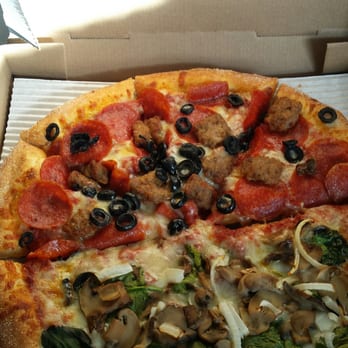 Marco's Pizza - My favorite, half meat half veggie Yum!! - Pizza Near Me - Burlington, North Carolina