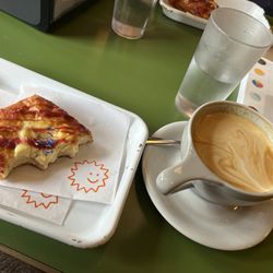 Loro Coffee - Cream cheese and jam danish and almond milk latte.