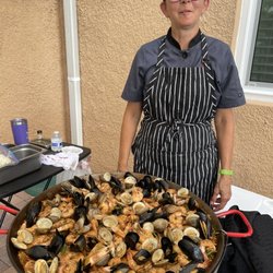 A Touch of Spain and more - Christina with her yummy Paella creation!