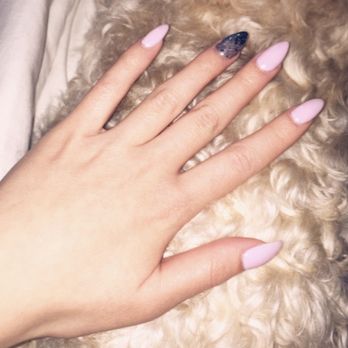 Royal Beauty Nail - Pink stiletto with accent nail - Nail Salons Near Me - Flushing, New York