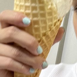 Kiddy size birthday cake in a waffle cone Kiddy size birthday cake in a waffle cone