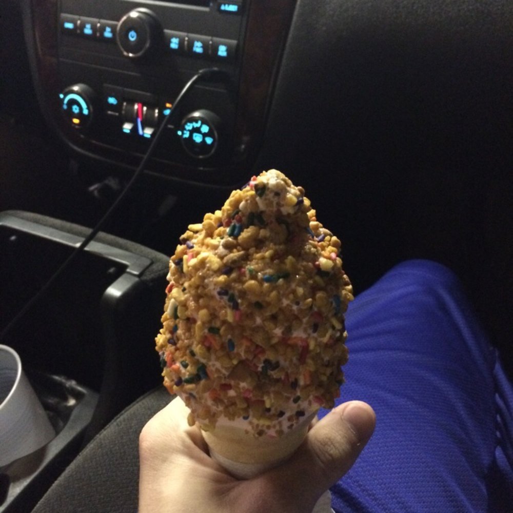 4 Queens Dairy Cream - Strawberry crunch cone! - Ice Cream & Frozen Yogurt Near Me - Cedar Falls, Iowa