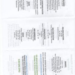 Terry's Kitchen Catering - New Menu