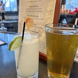 Station - Christmas margarita and local draft.