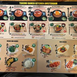 Japanese Ramen Kitchen Takumi Amsterdam - Menu, Sep-2022