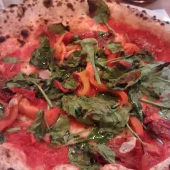 Paesano Pizza - My 'usual', number 6 pizza: replaced mozzarella and ricotta with garlic, and sunblushed tomatoes. - Pizza Near Me - Glasgow, GLG Paesano Pizza - My 'usual', number 6 pizza: replaced mozzarella and ricotta with garlic, and sunblushed tomatoes. - Pizza Near Me - Glasgow, GLG