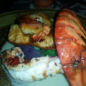 Tidepools - Hawaiian seafood mix included scallop, shrimp, fish, and lobster...served on purple sweet potato puree - Hawaiian Near Me - Poipu, Hawaii Tidepools - Hawaiian seafood mix included scallop, shrimp, fish, and lobster...served on purple sweet potato puree - Hawaiian Near Me - Poipu, Hawaii