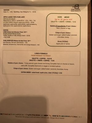 Menu photo 1 Crêperie à l'Ouest Paris, 75