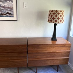 Smiling Steve's Furniture Shack - Our purchase: mid century dressers and lamp