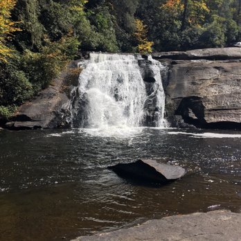 Triple Falls Trailhead - Dupont State Forest - Flat area, viewing one of the falls - Hiking Near Me - Cedar Mountain, North Carolina