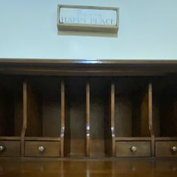 Antique Wood Secretary desk with Inlay